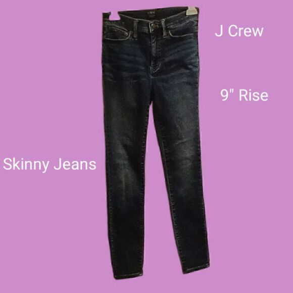 🩷J Crew 9" High Rise Skinny Jeans - Picture 1 of 4